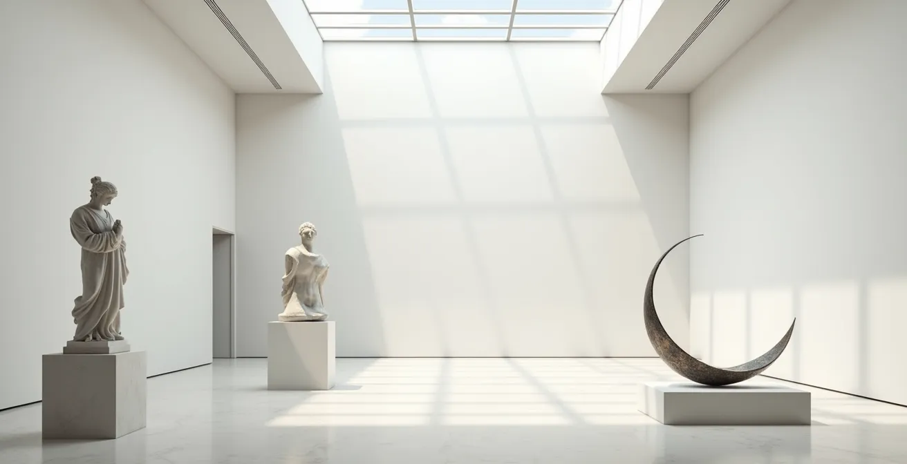 Fusion symbolique entre art classique et technologie blockchain sans texte visible