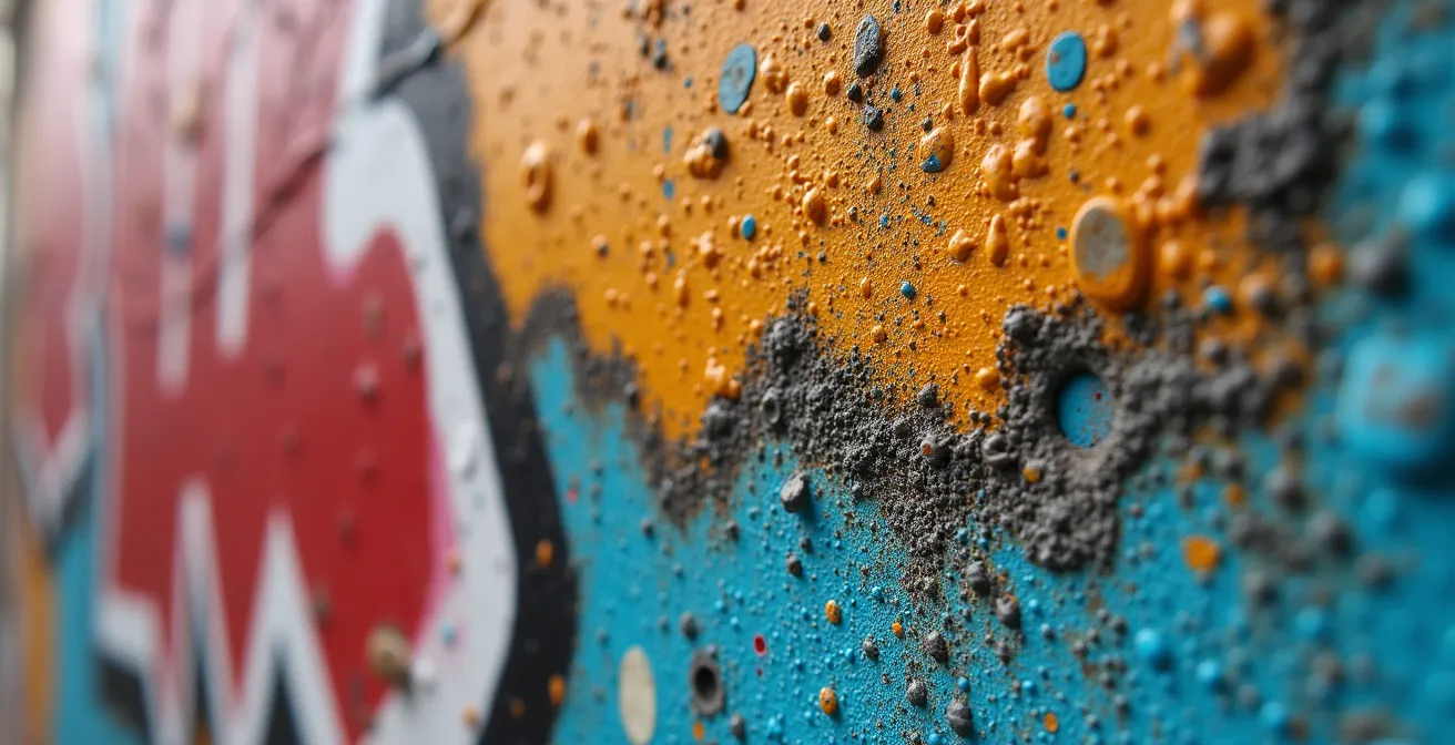 Représentation visuelle du cycle de valorisation du street art sans texte