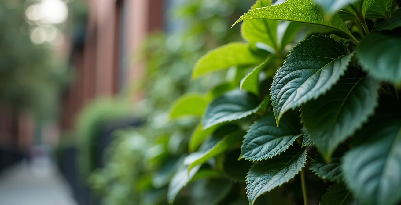 Espace urbain végétalisé favorisant le bien-être mental des habitants